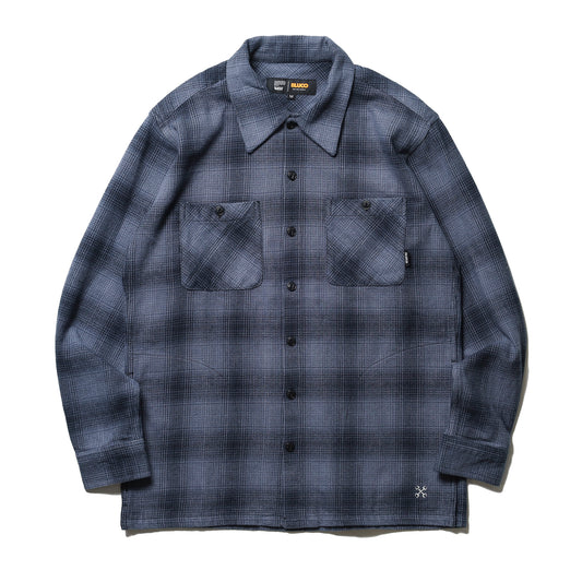 BLUCO / OMBRE CHECK FLANNEL SHIRT (NAVY)