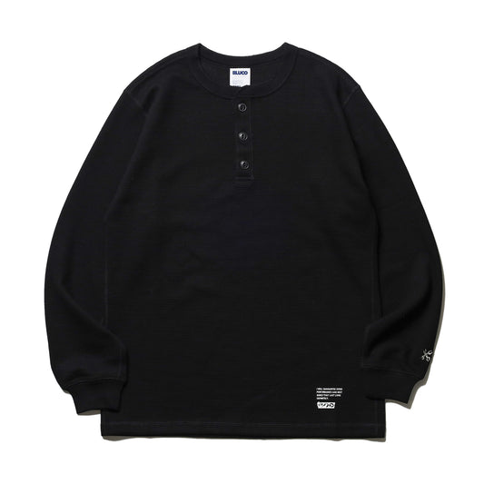 BLUCO / HENRY NECK THERMAL SHIRT (BLACK)