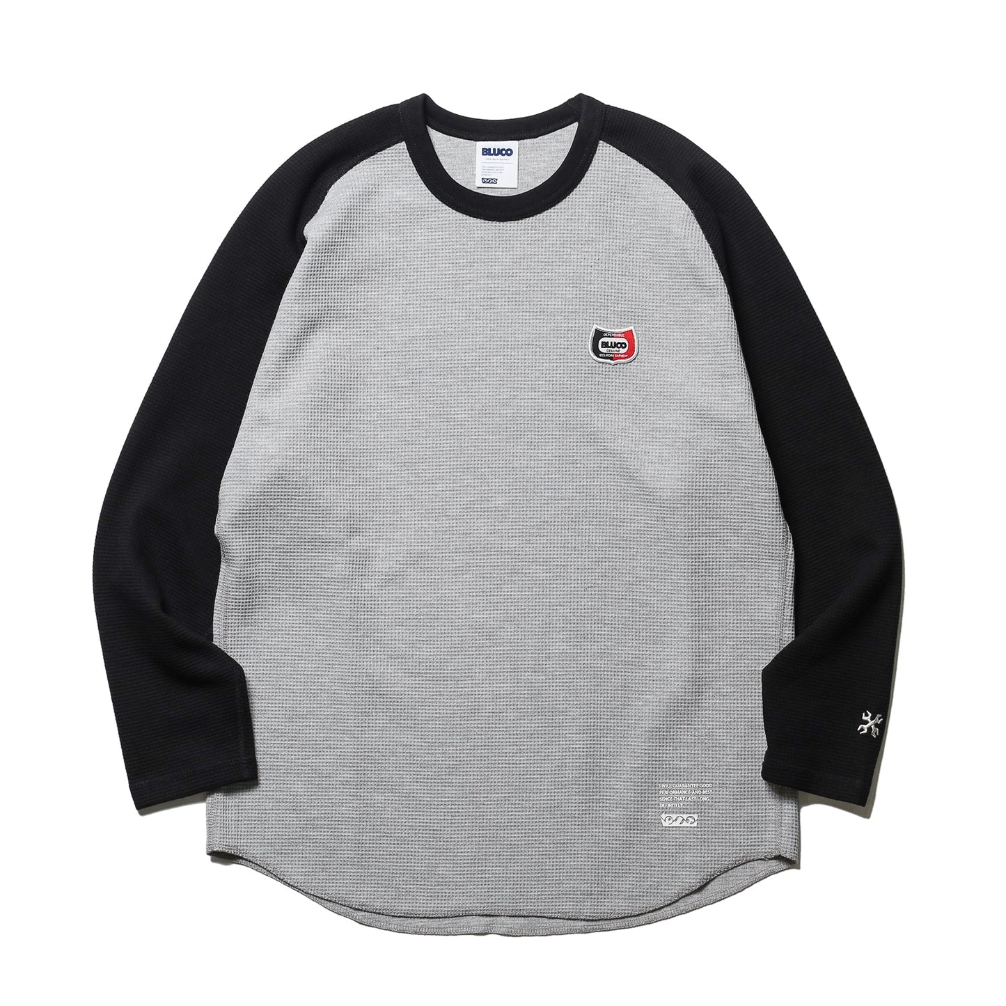 BLUCO / RAGLAN THERMAL SHIRT -CHAMP- (GRAY-BLACK)