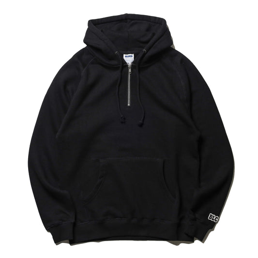BLUCO / HEAVY PILE HALF ZIP SWEAT HOODIE (BLACK)