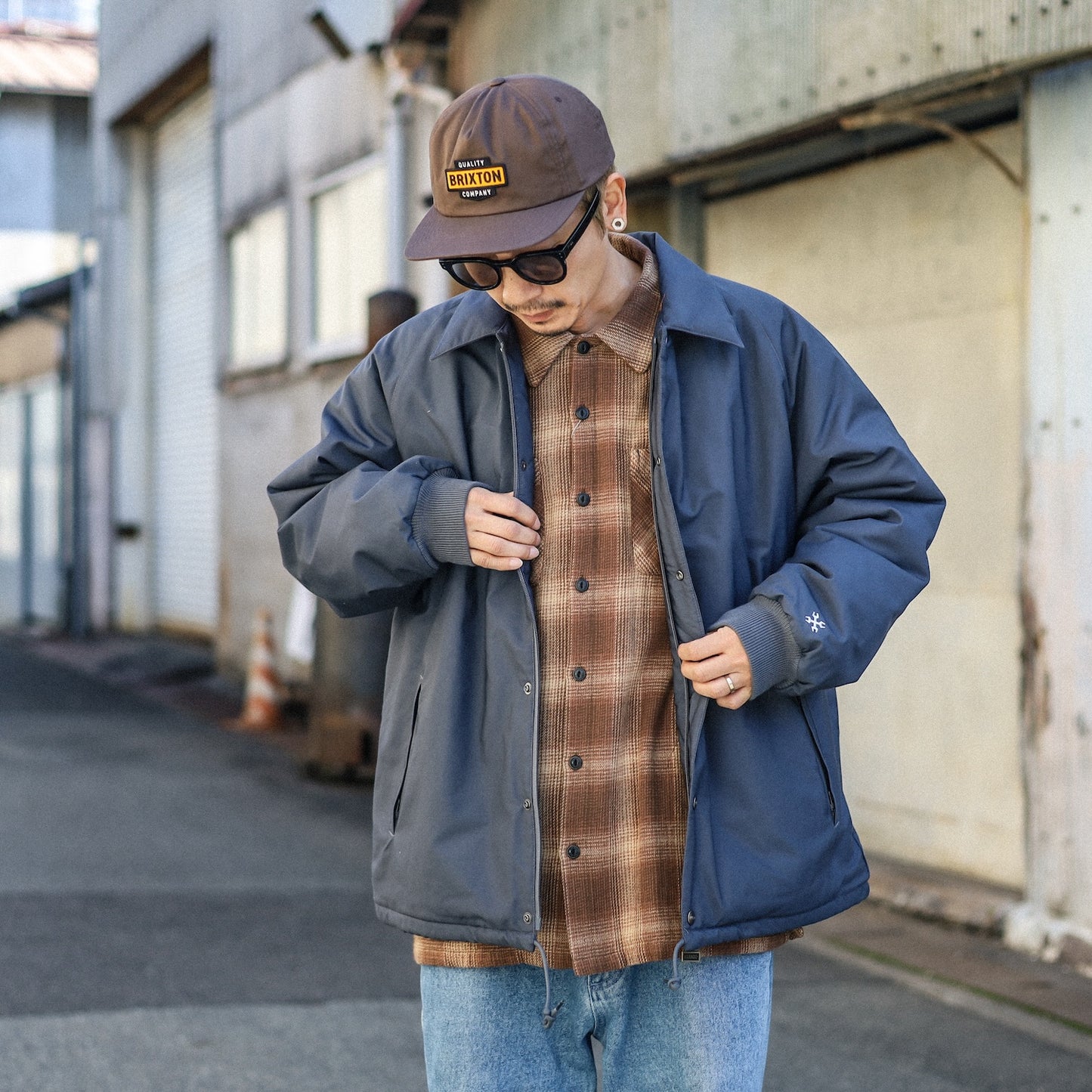BLUCO / T/C COACH JACKET -QUILTING LINING- (CHARCOAL)