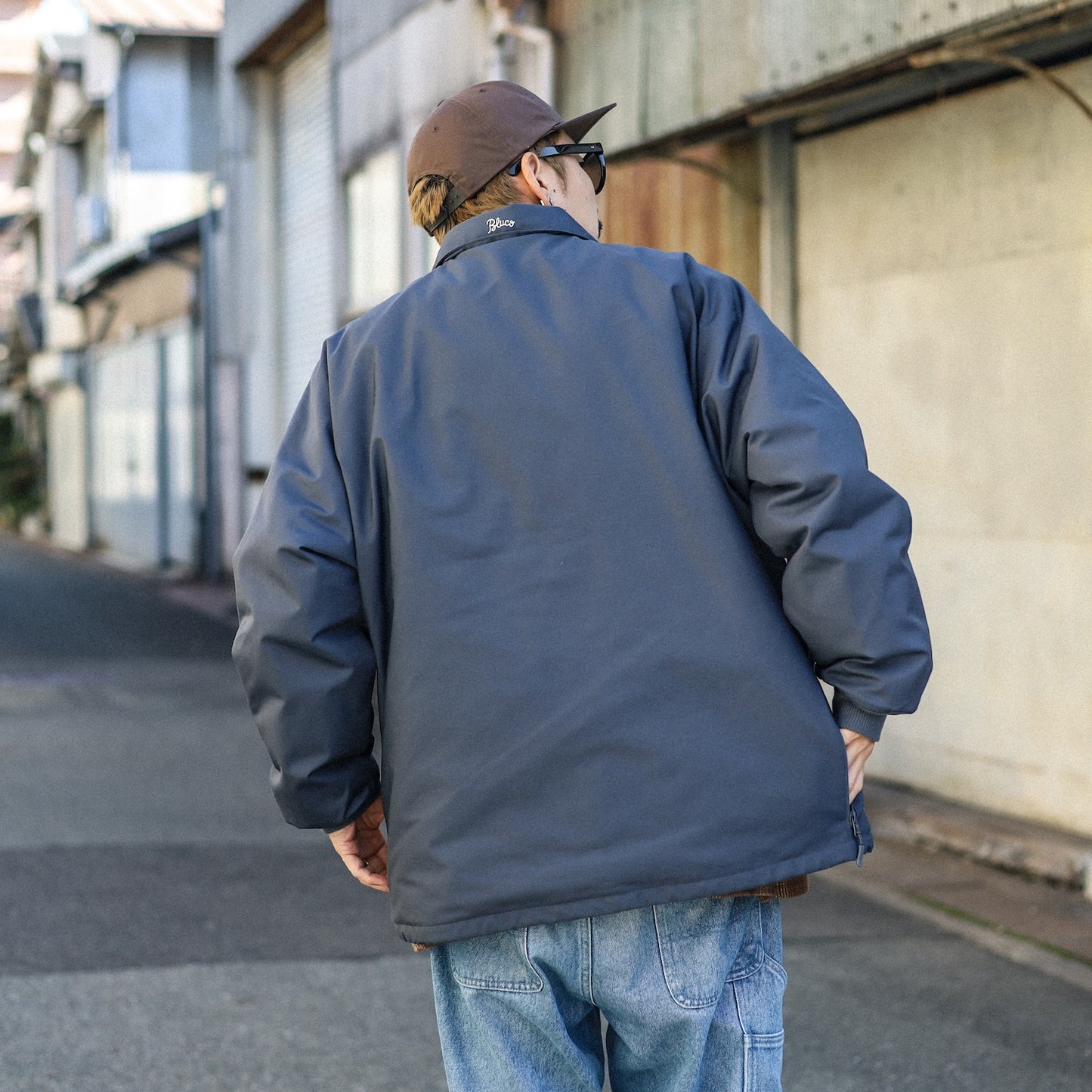 BLUCO / T/C COACH JACKET -QUILTING LINING- (CHARCOAL)