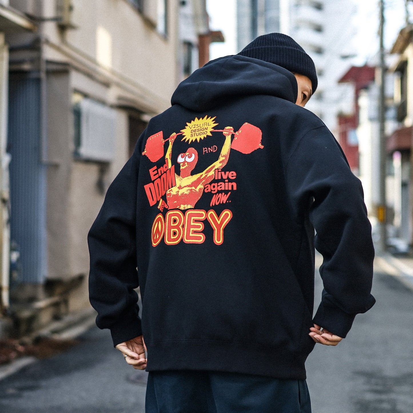 OBEY / LIVE AGAIN NOW HOODIE (BLACK)