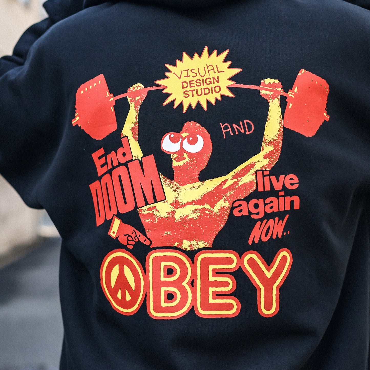 OBEY / LIVE AGAIN NOW HOODIE (BLACK)