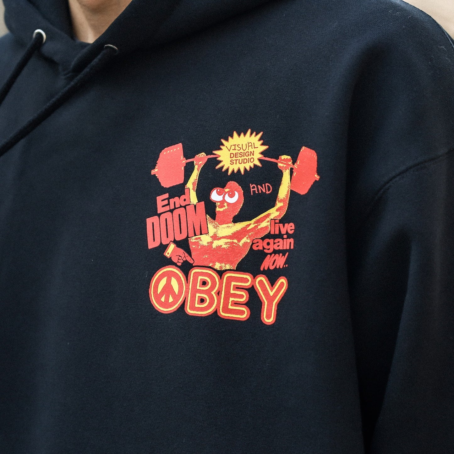 OBEY / LIVE AGAIN NOW HOODIE (BLACK)