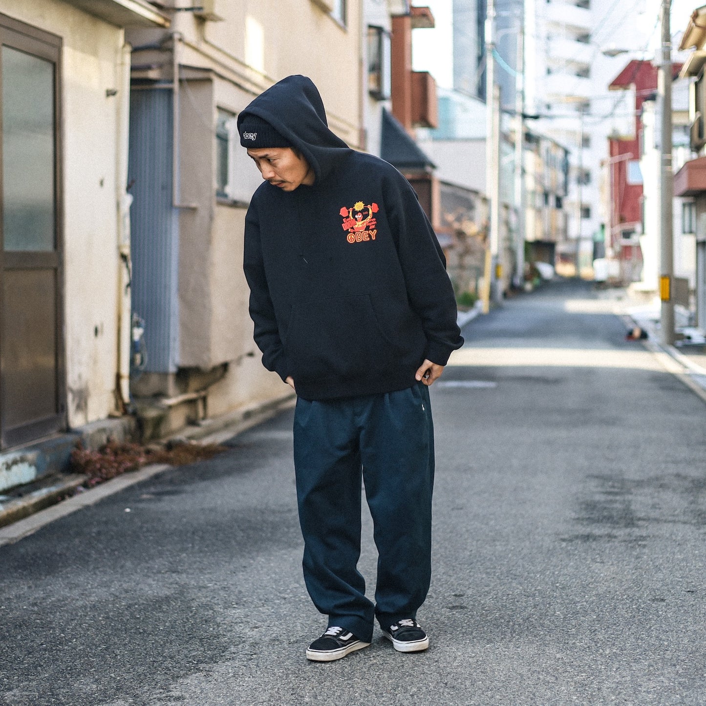OBEY / LIVE AGAIN NOW HOODIE (BLACK)