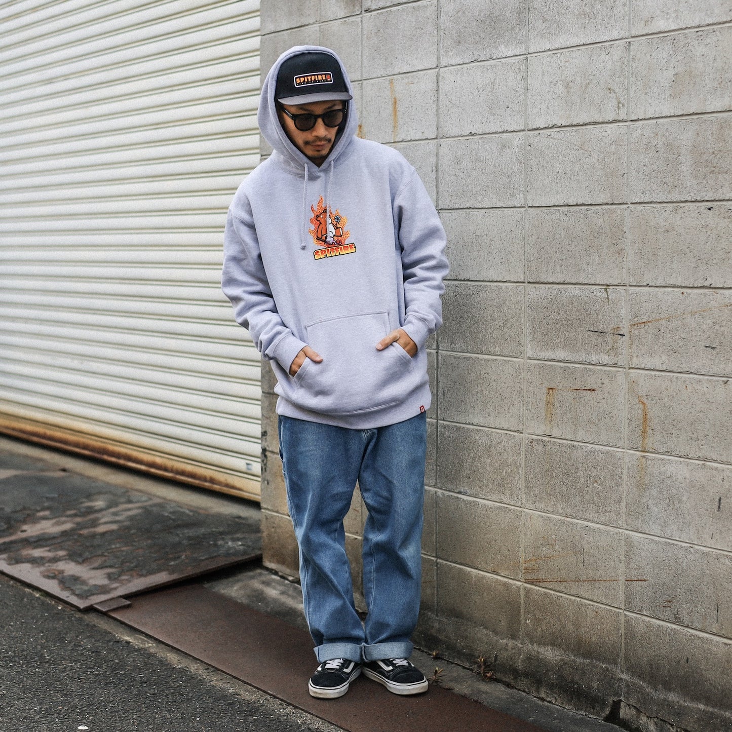 SPITFIRE / LIL BEATDOWNS HOODIE (GREY HEATHER)