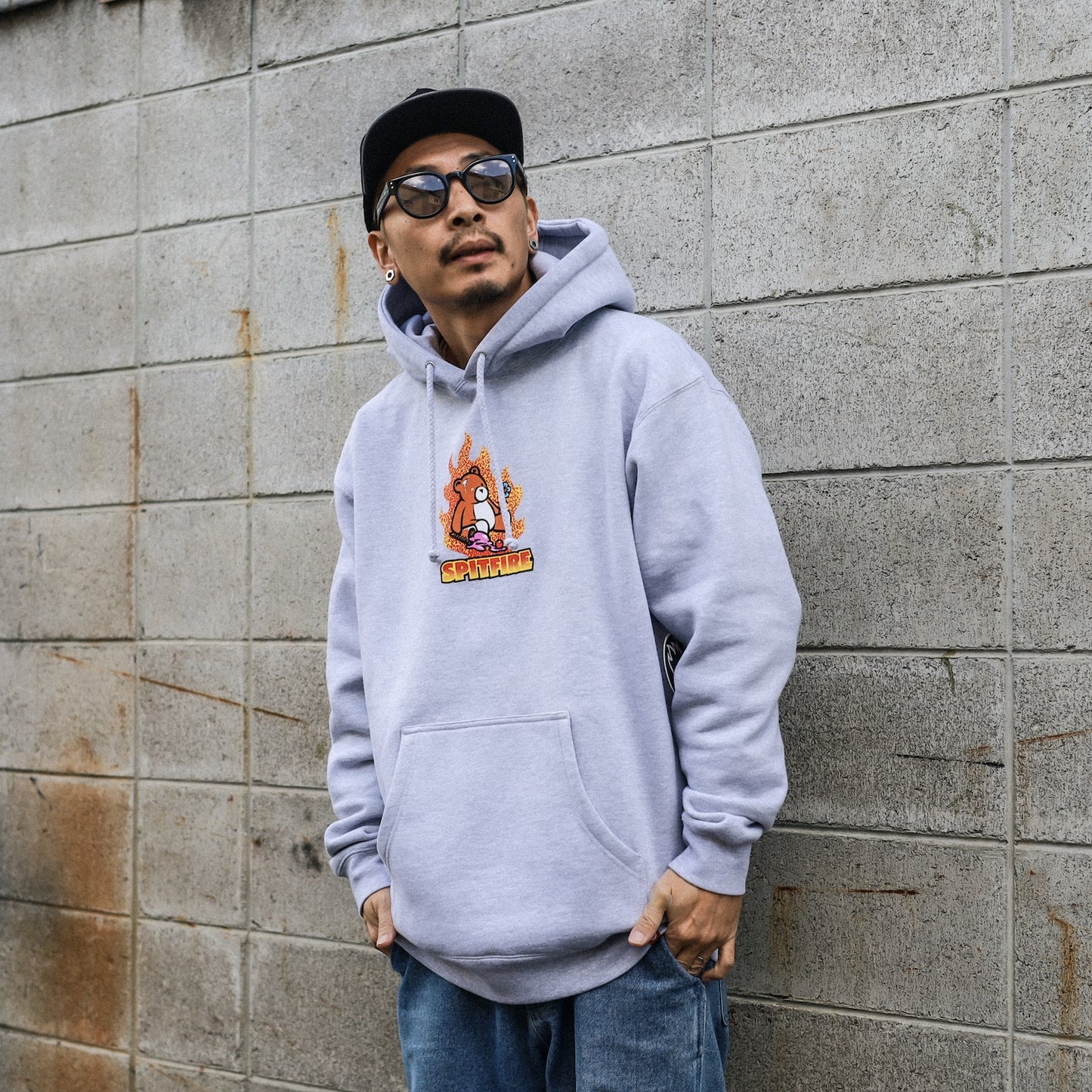 SPITFIRE / LIL BEATDOWNS HOODIE (GREY HEATHER)