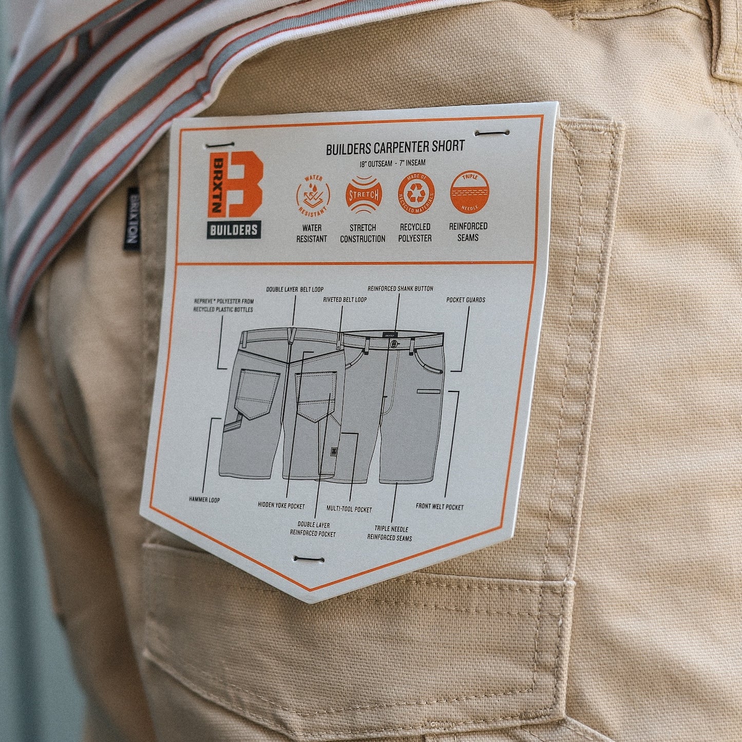 BRIXTON / BUILDERS CARPENTER SHORT (SAND)