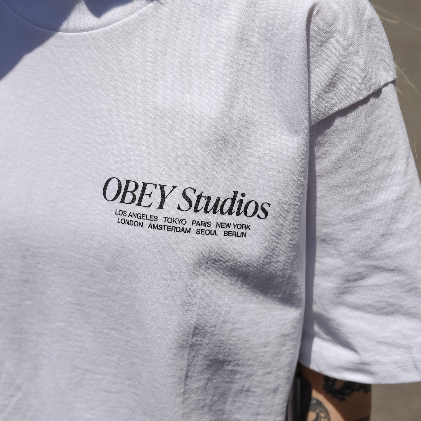 OBEY / OBEY VISUAL FOOD FOR YOUR MIND CLASSIC TEE (WHITE)