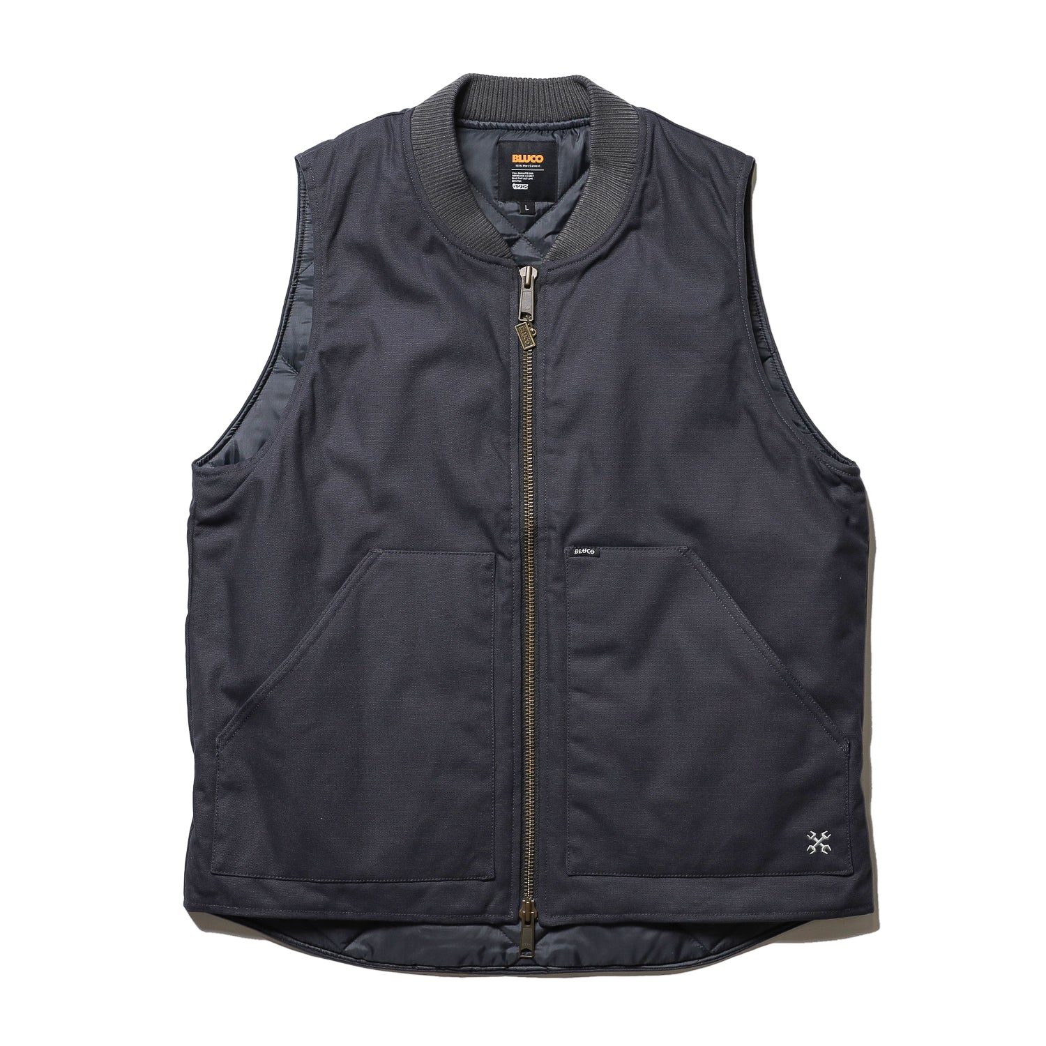 ジャケット・アウター bluco RIB COLLAR DUCK VEST BLUCO / RIB COLLAR DUCK VEST (CHARCOAL) – Feelin'