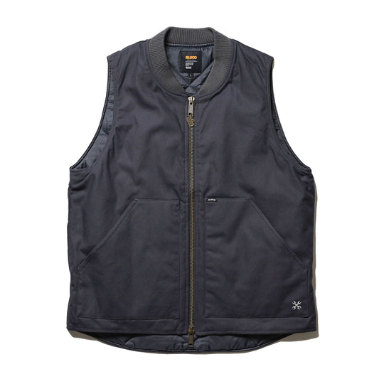 BLUCO / RIB COLLAR DUCK VEST (CHARCOAL)