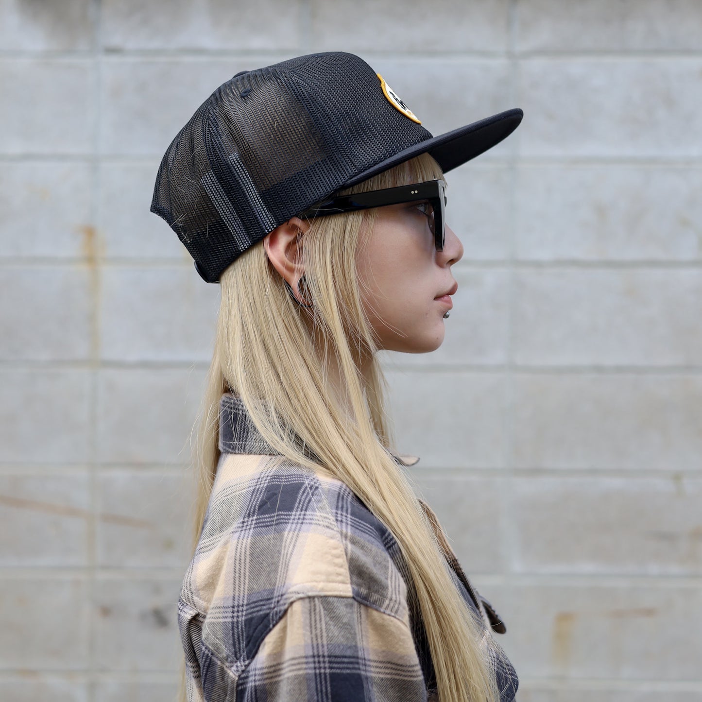 BRIXTON / CANINE MP FULL MESH CAP (BLACK/BLACK)