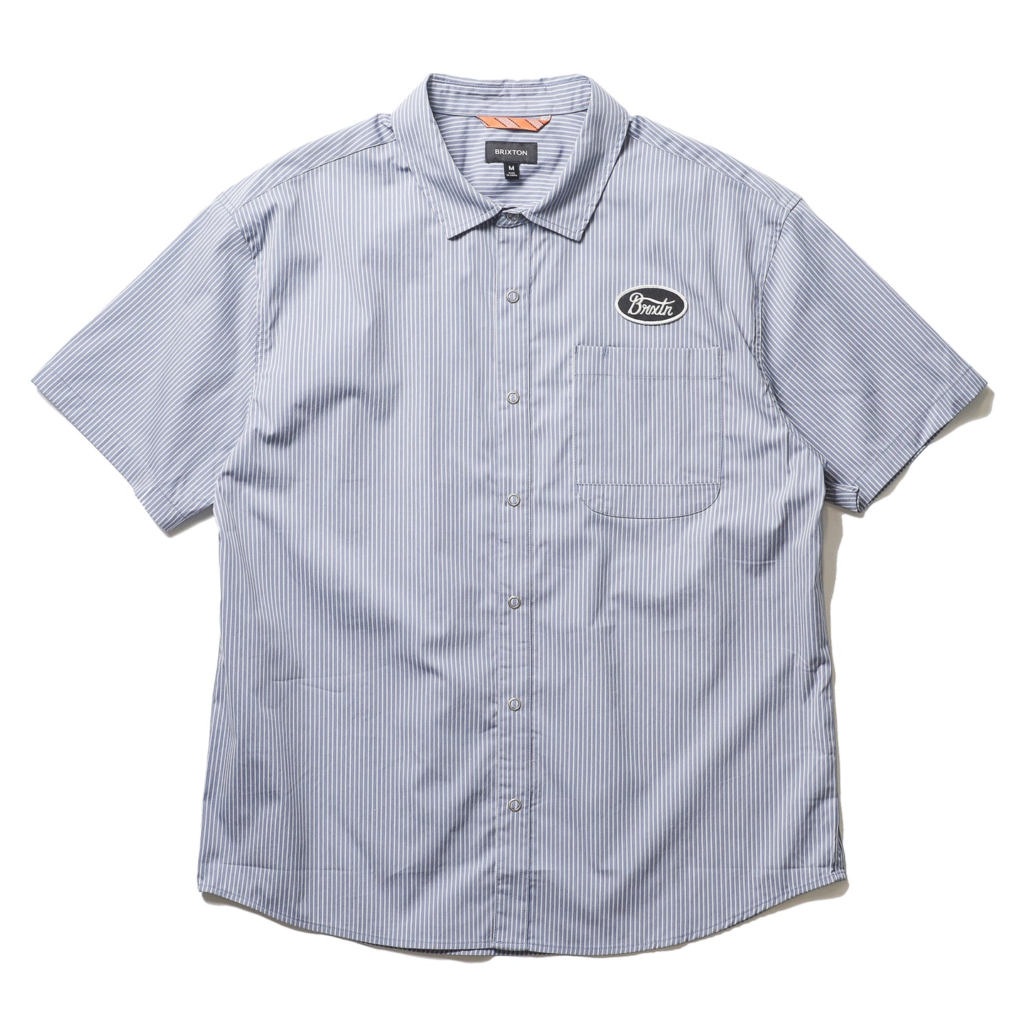 BRIXTON / BUILDERS AUTO S/S WOVEN (TWILIGHT BLUE / WHITE STRIPE)