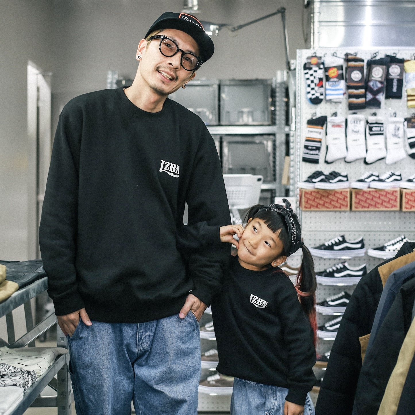 LZBN / LZBN LOGO CREWNECK SWEAT (BLACK)