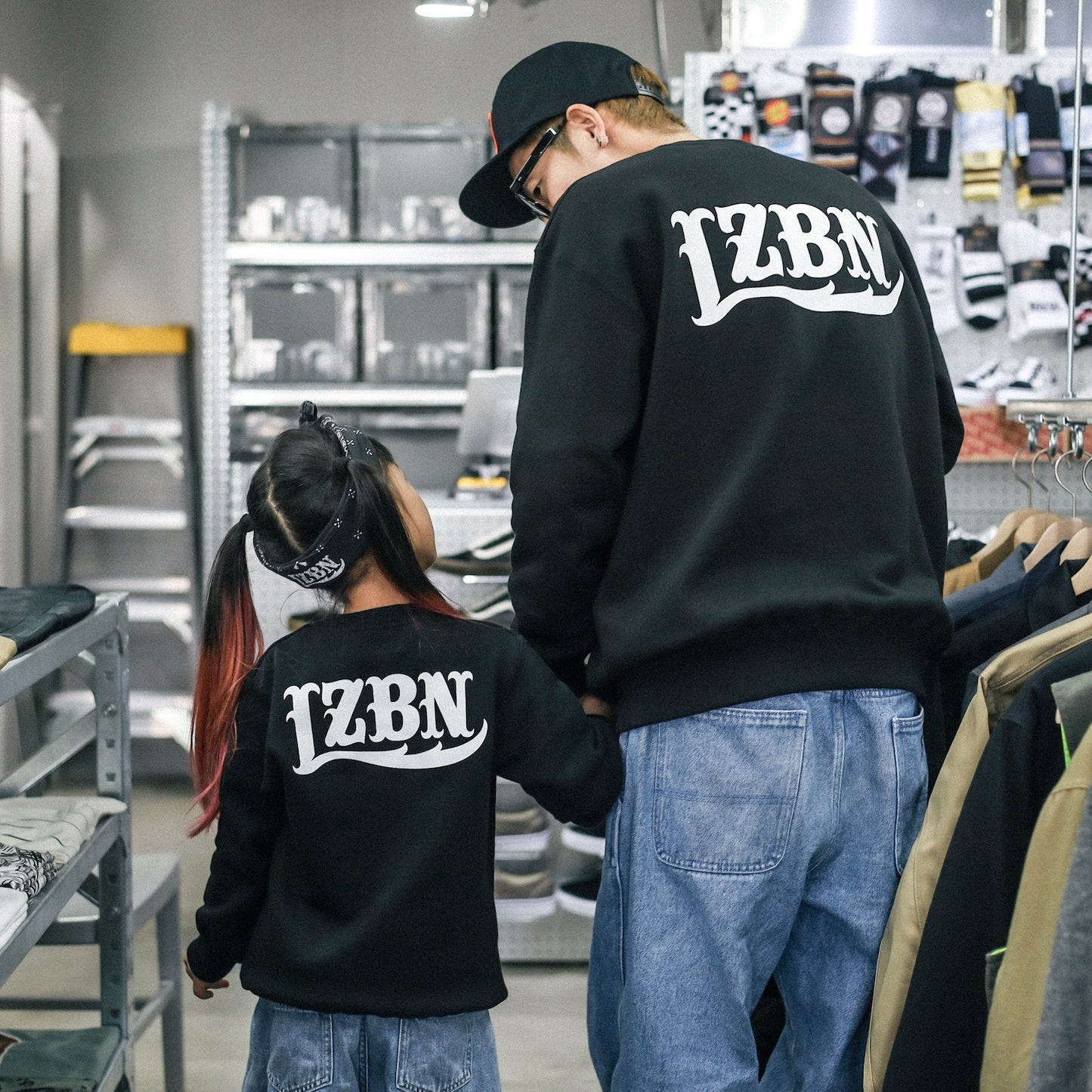 LZBN / LZBN LOGO CREWNECK SWEAT (BLACK)