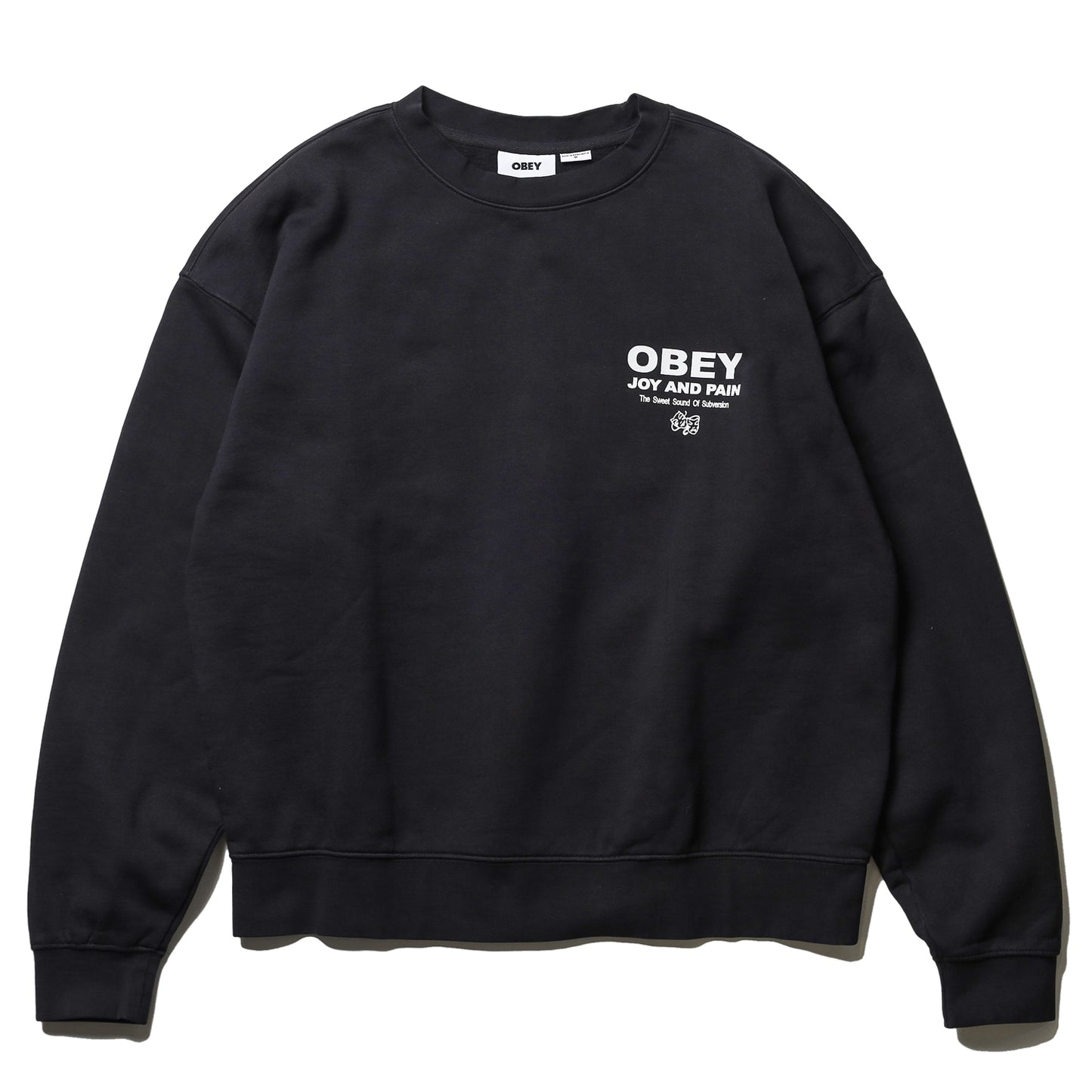 OBEY / JOY FADED CREWNECK (DIGITAL BLACK FADED WASH)
