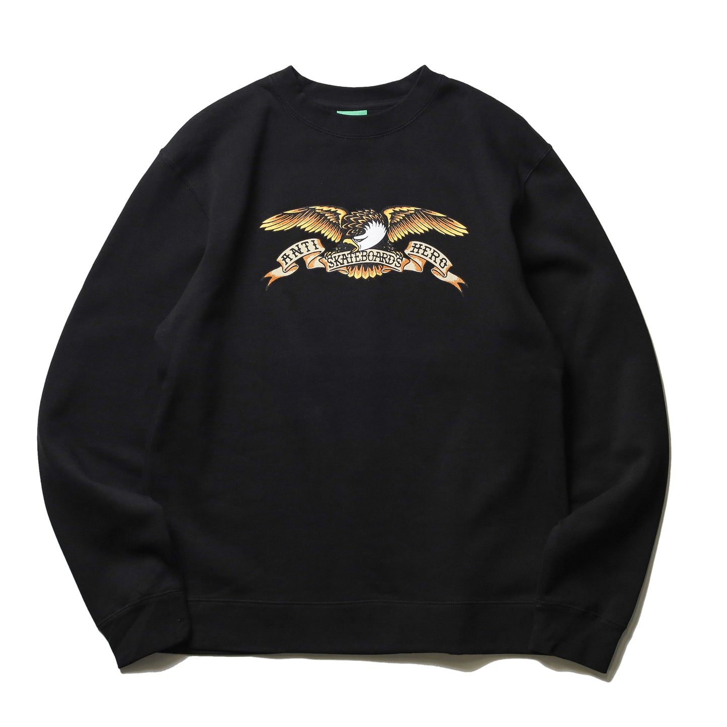 ANTIHERO / EAGLE CREWNECK SWEAT (BLACK/BLACK MULTI)