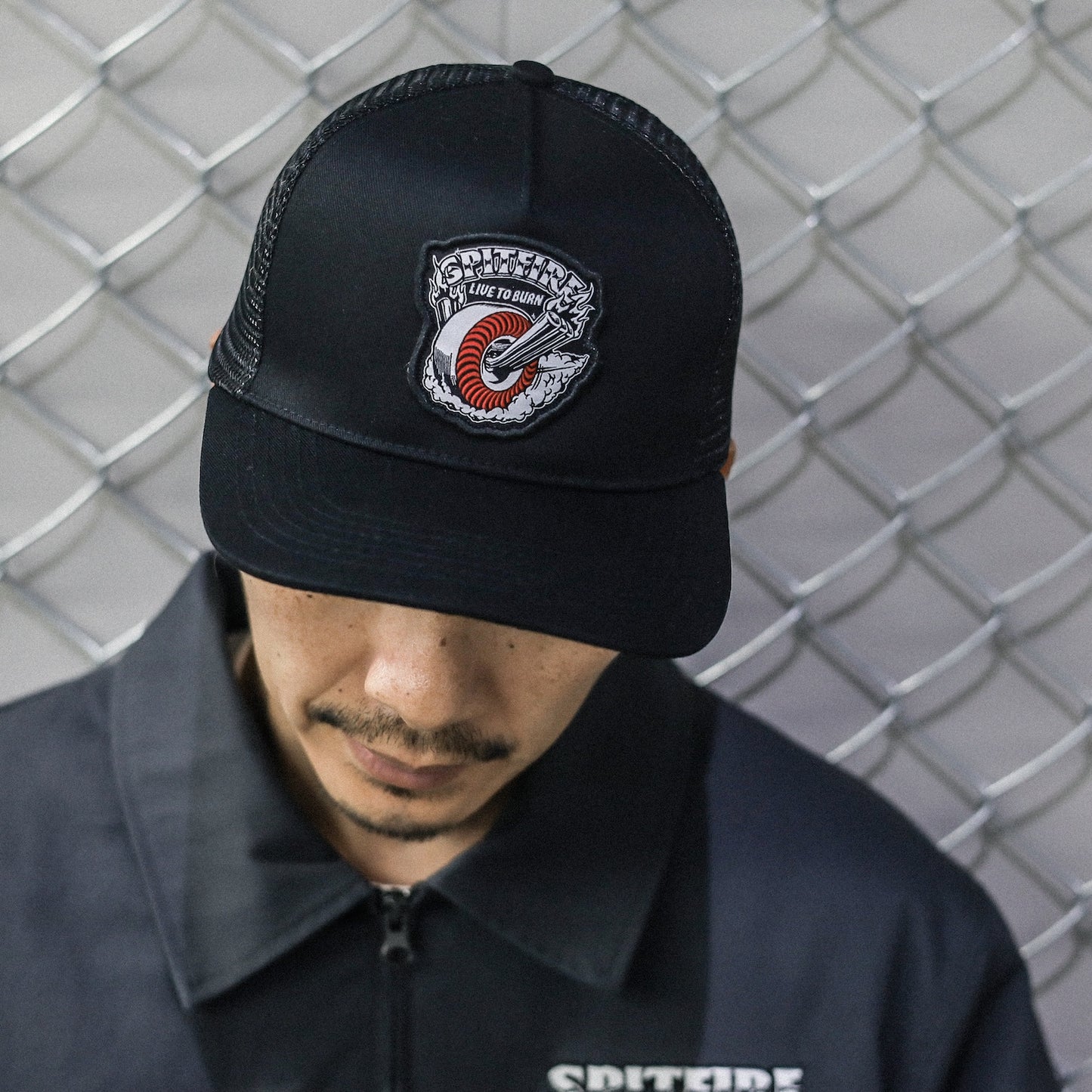 SPITFIRE / BURNOUT SNAPBACK CAP (BLACK/WHITE/RED)