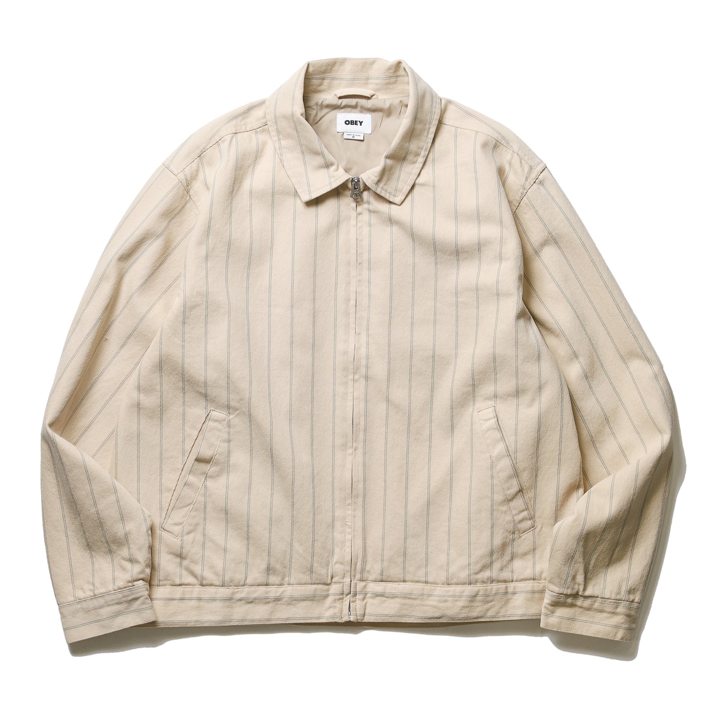 OBEY / OBEY STRIPE ZIP UP JACKET (PELICAN MULTI)
