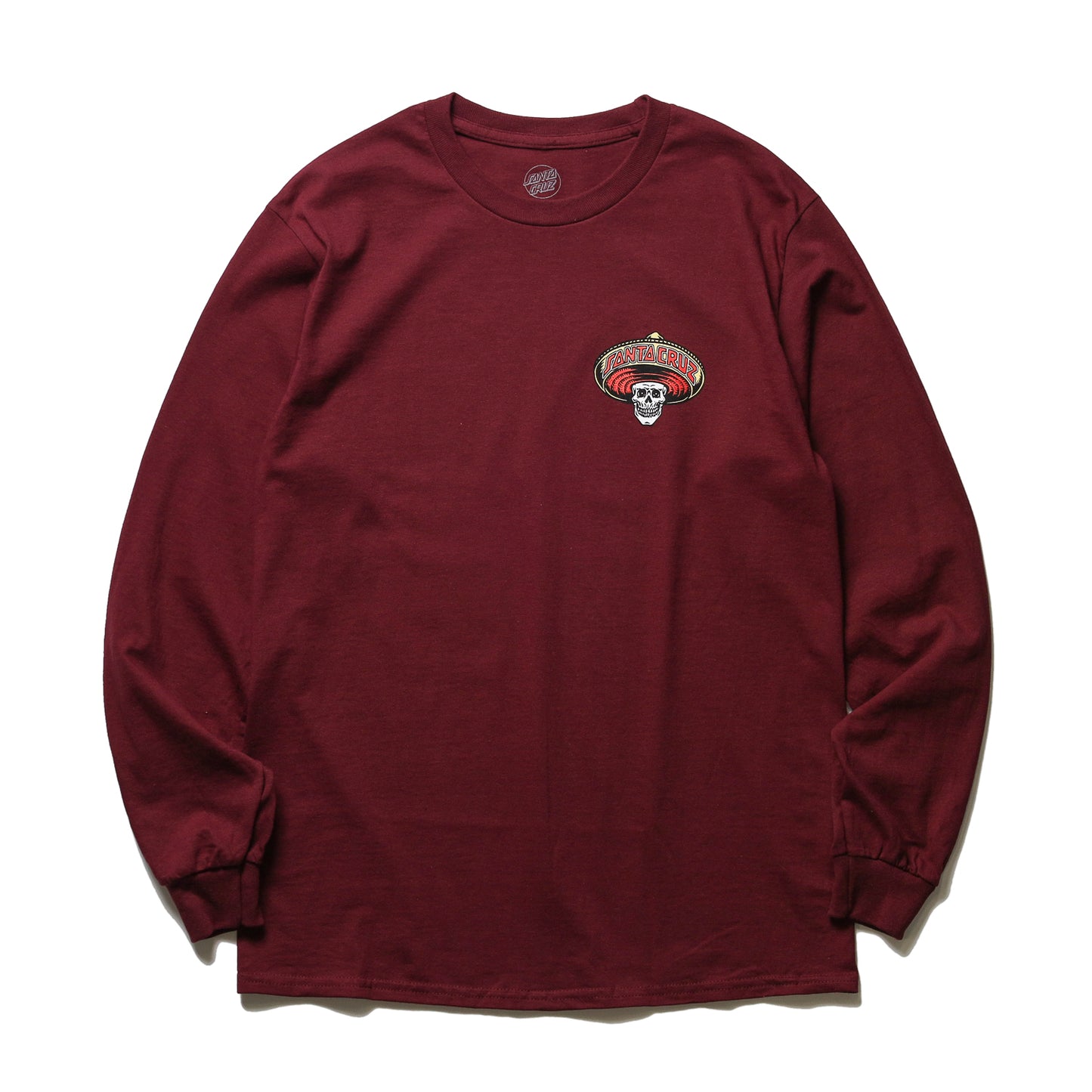SANTA CRUZ / GUZMAN DEAD DINERS L/S TEE (MAROON)