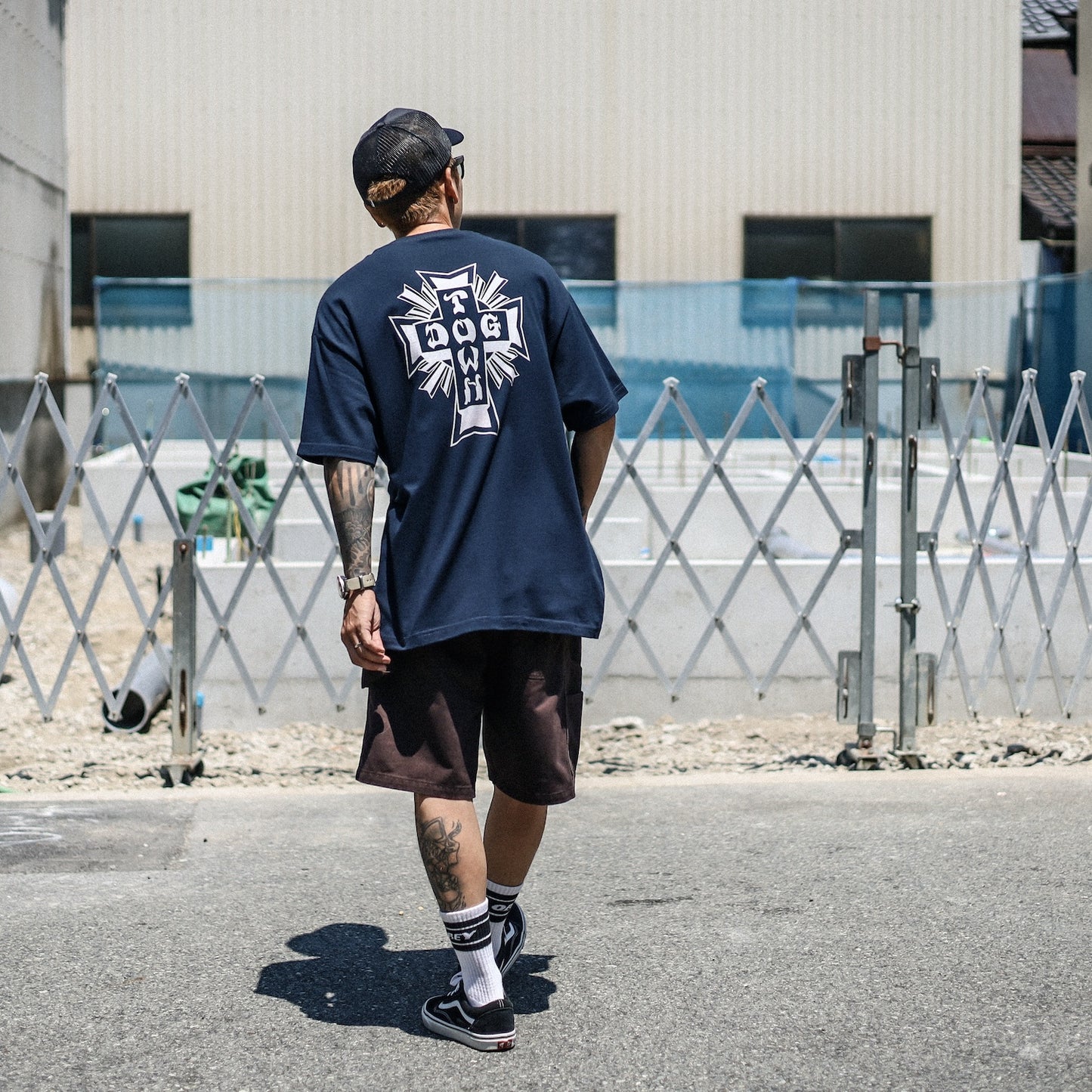 DOGTOWN / CROSS LOGO TEE (NAVY)