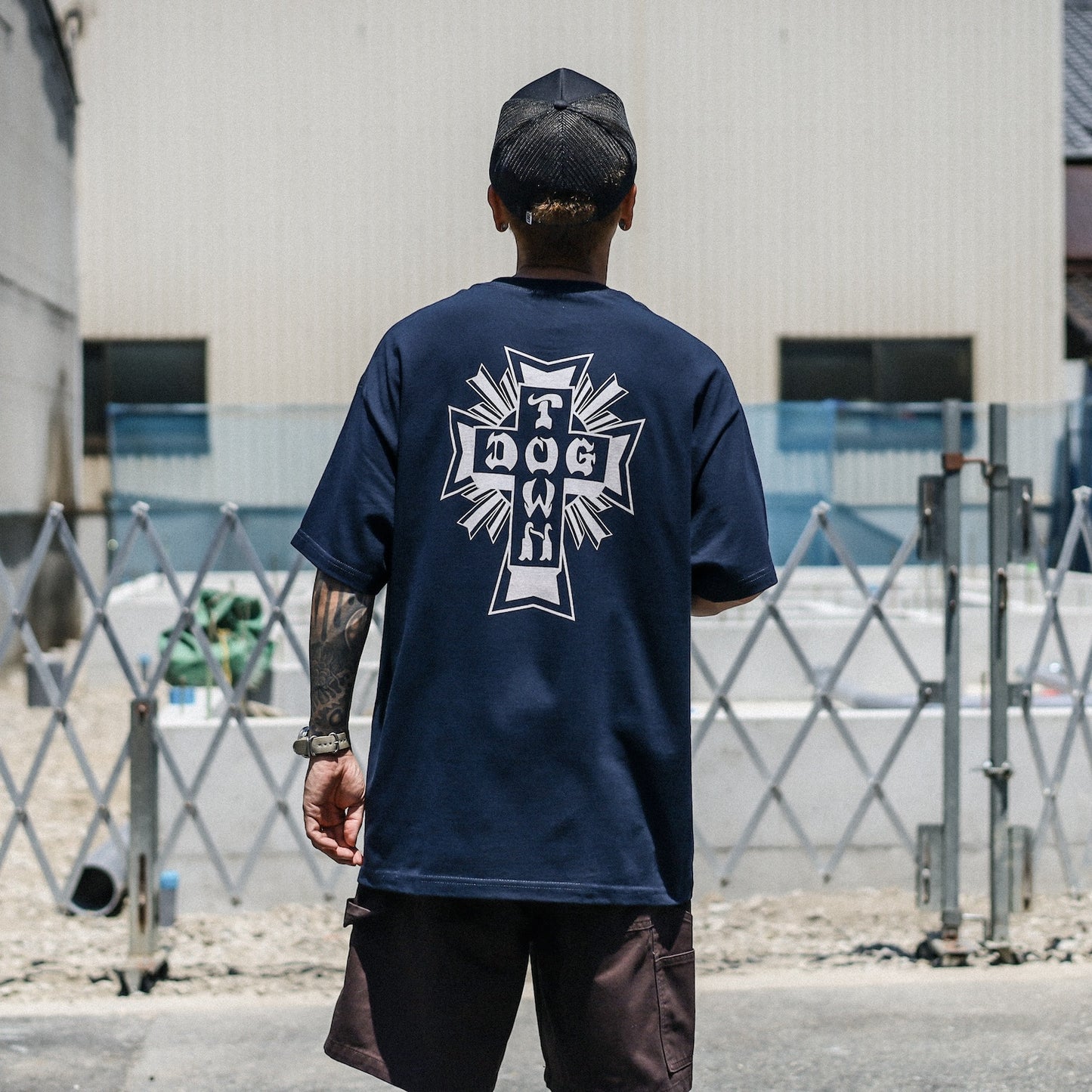 DOGTOWN / CROSS LOGO TEE (NAVY)