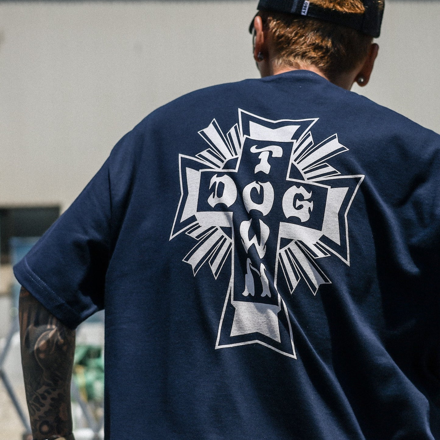 DOGTOWN / CROSS LOGO TEE (NAVY)