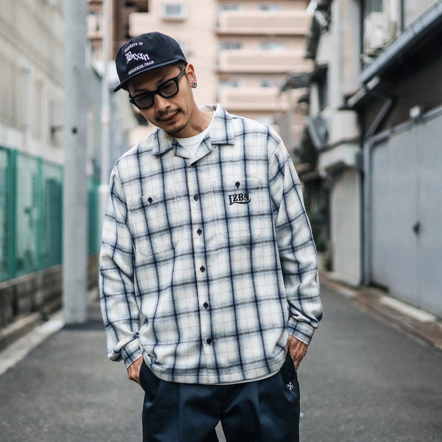 LZBN / LZBN LOGO RELAXED FLANNEL SHIRT (UNBLEACHED)