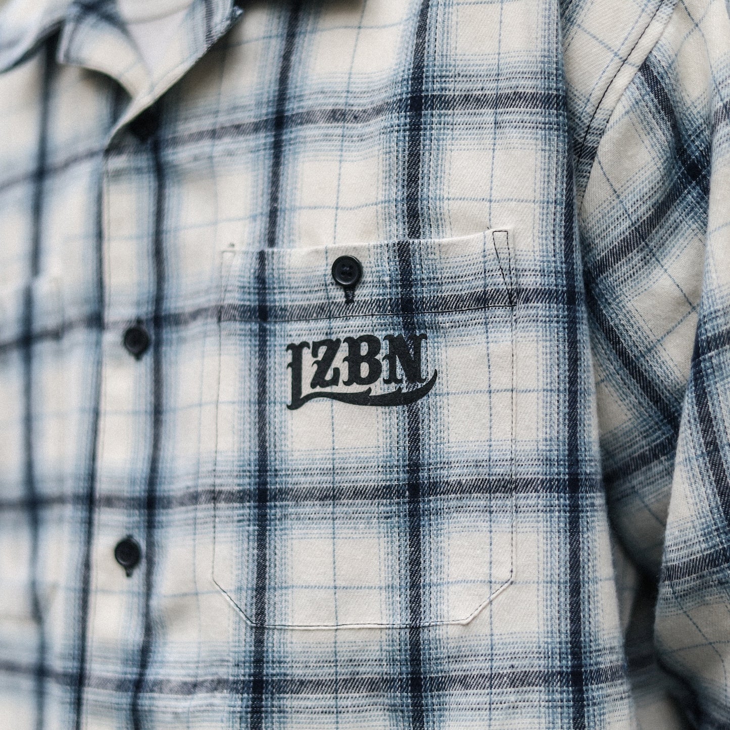 LZBN / LZBN LOGO RELAXED FLANNEL SHIRT (UNBLEACHED)
