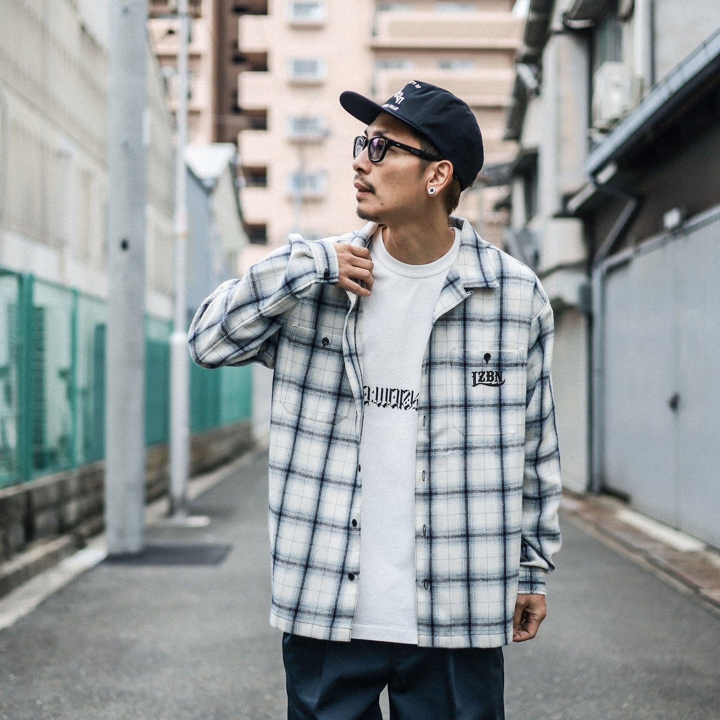 LZBN / LZBN LOGO RELAXED FLANNEL SHIRT (UNBLEACHED)