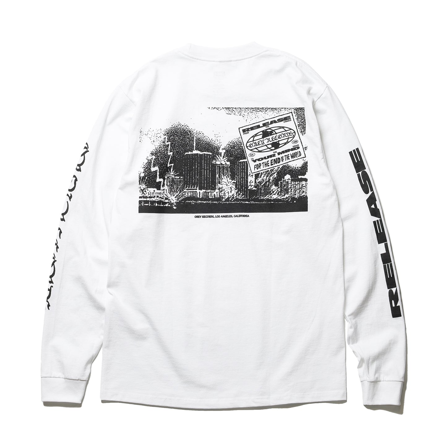 OBEY / RELEASE YOUR MIND CLASSIC LS T-SHIRT (WHITE)