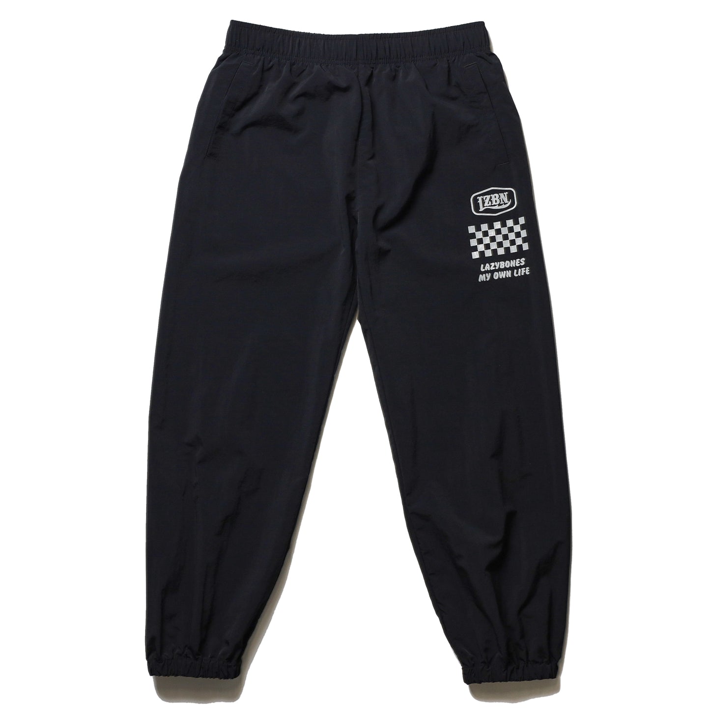 LZBN / HEXAGON & CHECKER NYLON PANT (BLACK)