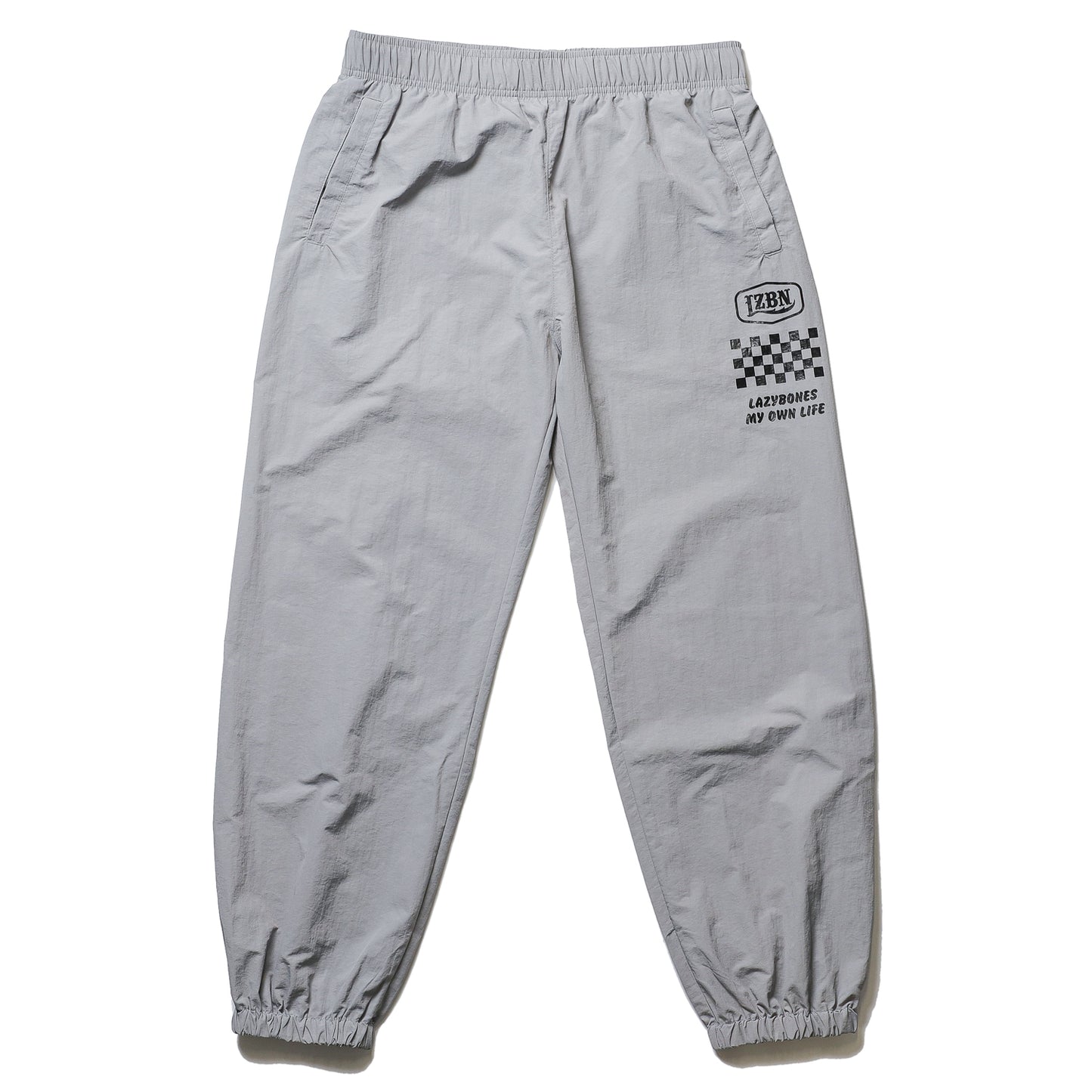 LZBN / HEXAGON & CHECKER NYLON PANT (GREY)