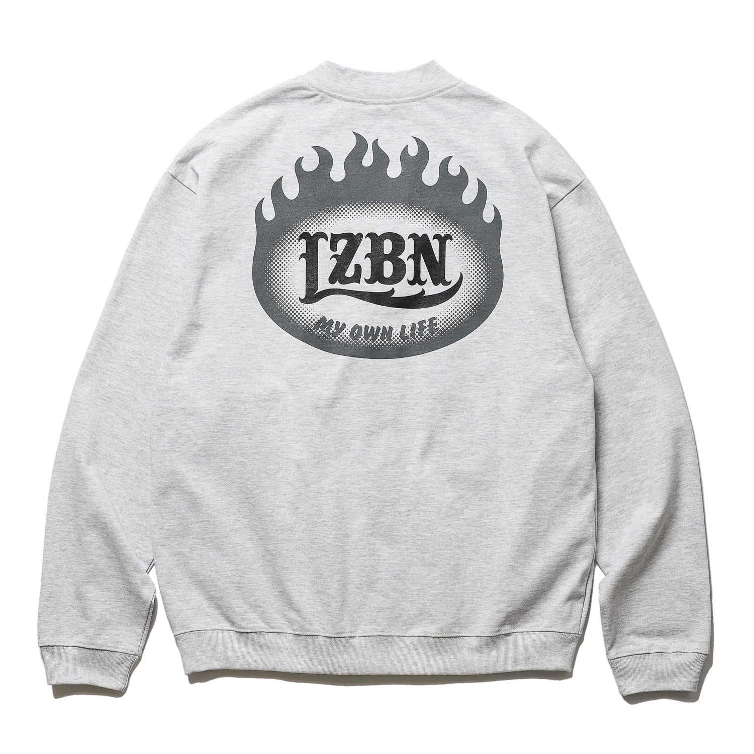 LZBN / FLAME OVAL LOGO JERSEY CARDIGAN (ASH) – Feelin'