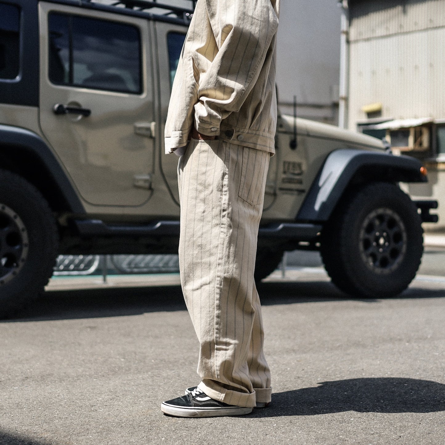 OBEY / CLASSIC BAGGY STRIPE DENIM PANT (PELICAN MULTI)
