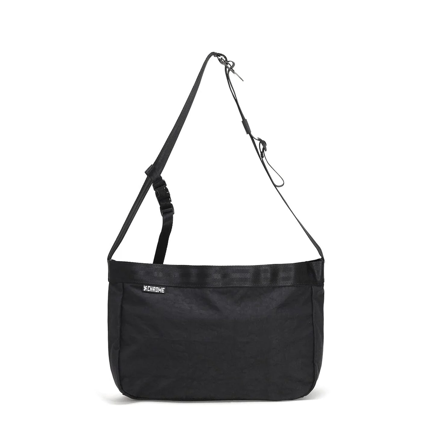 CHROME / NEWSPAPER MESSENGER SM (BLACK CRINKLE)