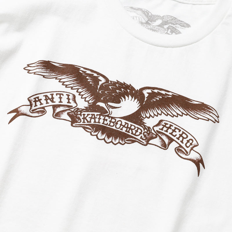 ANTIHERO / BASIC EAGLE TEE (WHITE/BROWN)