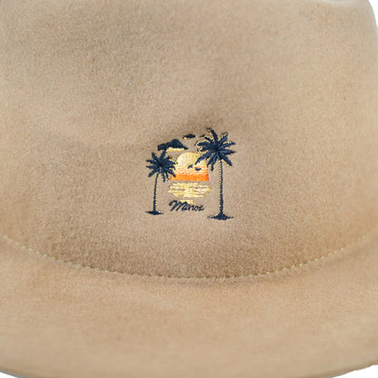 MINOS / SUNSET FLAT FELT HAT (CAMEL)