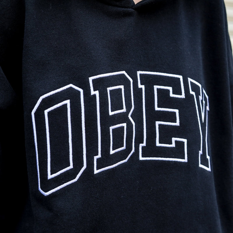 OBEY / INSTITUTE EXTRA HEAVY HOOD (BLACK)