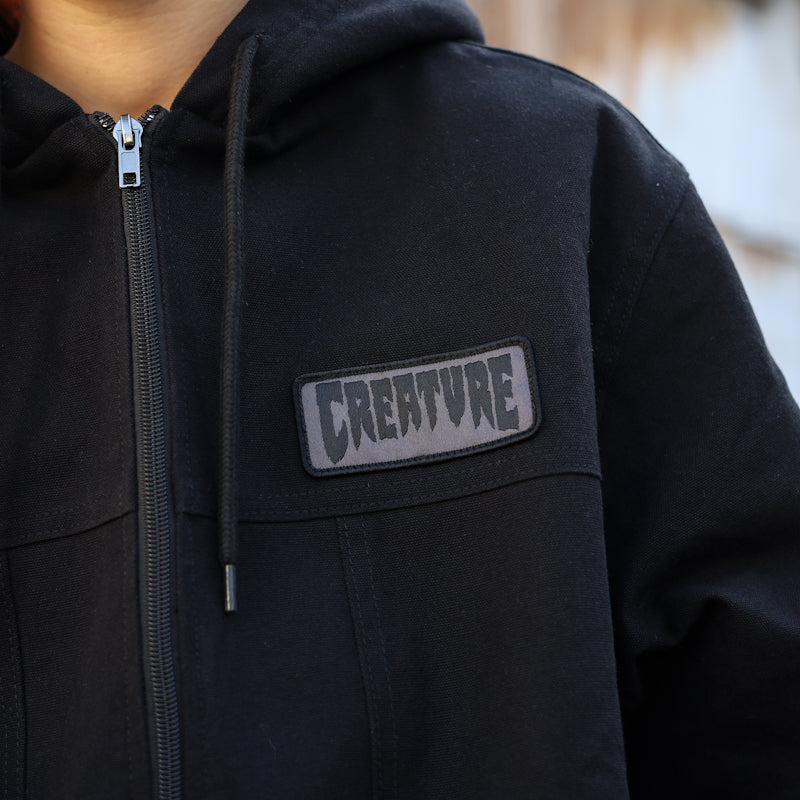 CREATURE / GENERATOR HOODED HEAVYWEIGHT JACKET (BLACK)