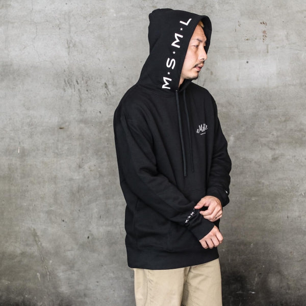 MSML / BACK CURSIVE HOODIE (BLACK)