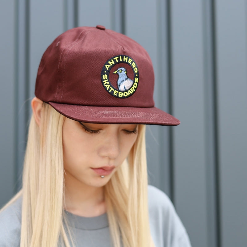 ANTIHERO / PIGEON ROUND SNAPBACK CAP (BROWN)