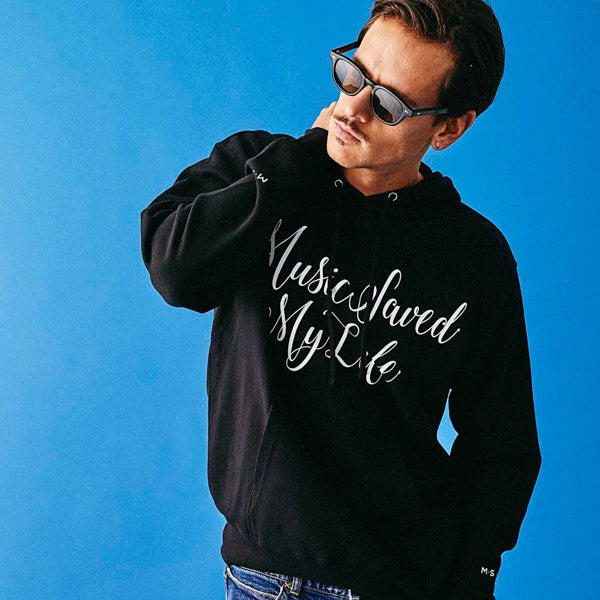 MSML / FRONT CURSIVE HOODIE (BLACK)