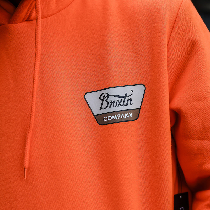 BRIXTON / LINWOOD HOOD (CAUTION ORANGE/BEIGE)