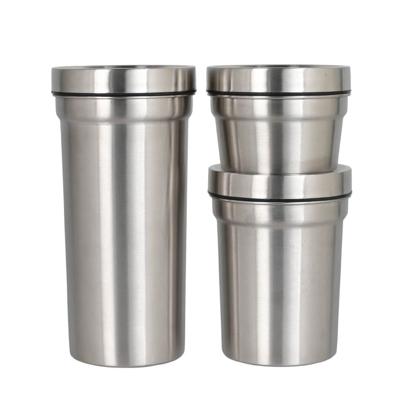 DULTON / STAINLESS JAR WITH PRESS LID S