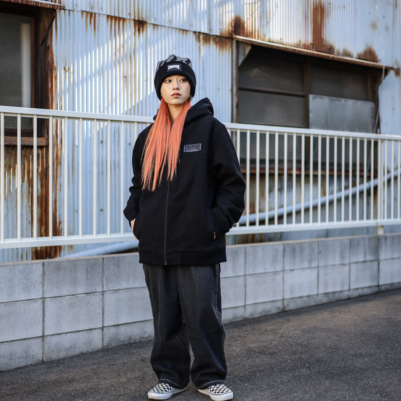 CREATURE / GENERATOR HOODED HEAVYWEIGHT JACKET (BLACK)
