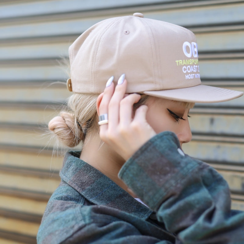OBEY / OBEY TRANSPORT 5 PANEL SNAPBACK CAP (KHAKI)