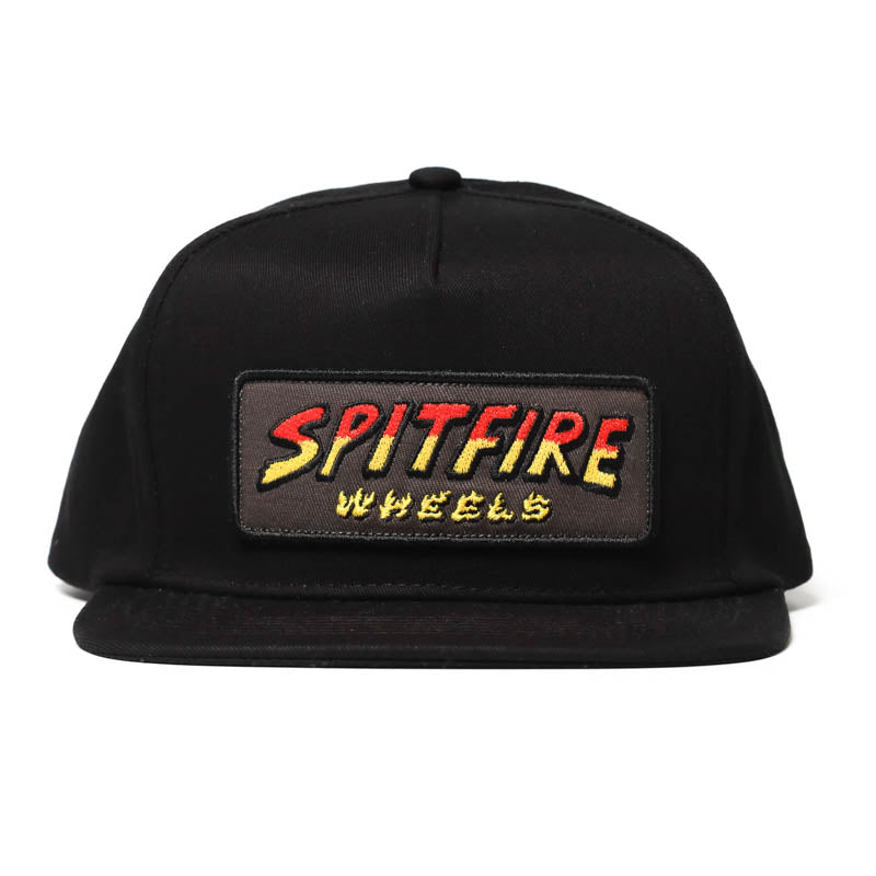 SPITFIRE / HELL HOUNDS SCRIPT PATCH SNAPBACK CAP (BLACK)