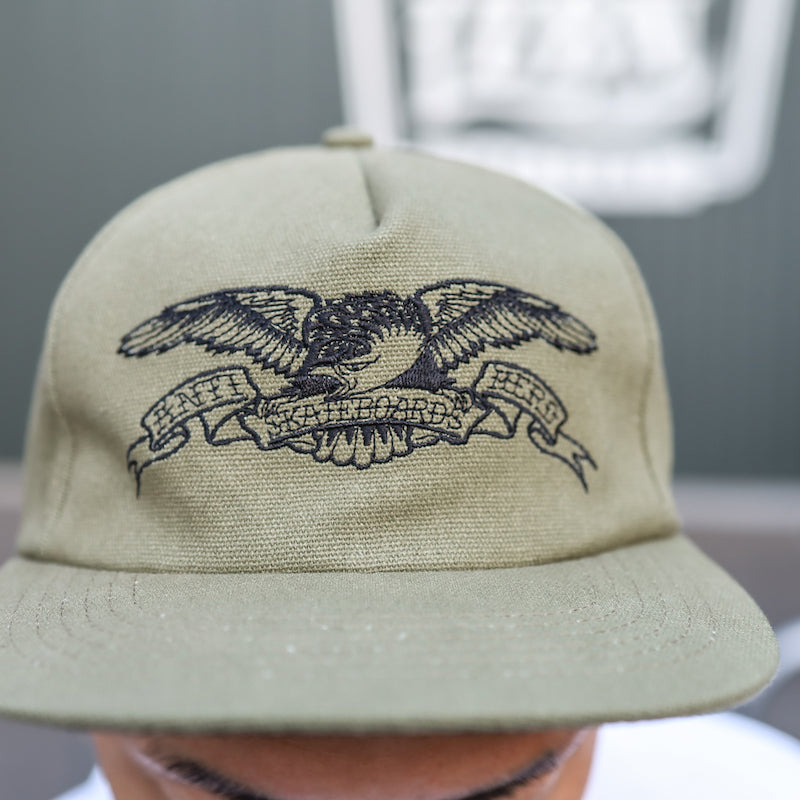 ANTIHERO / BASIC EAGLE SNAPBACK CAP (OLIVE/BLACK)